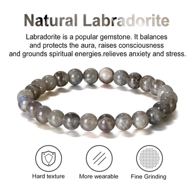 NATURAL STONE BRACELET - Labradorite - إسوارة