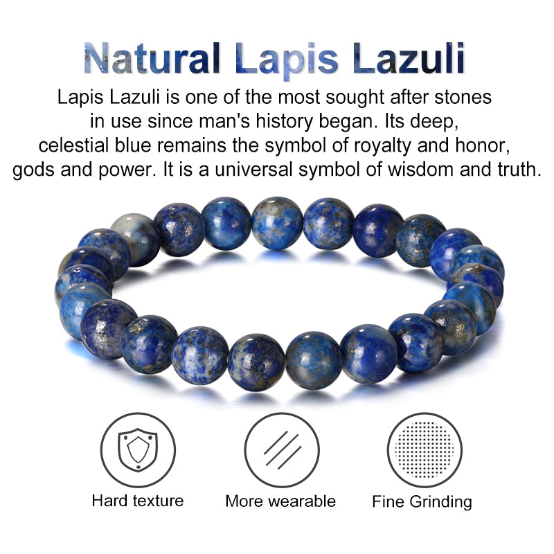 NATURAL STONE BRACELET - Lapis Lazuli - إسوارة