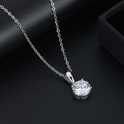 Brilliant Cut Necklace - DIAMOND COLOR APRIL BIRTHSTONE - سلسال
